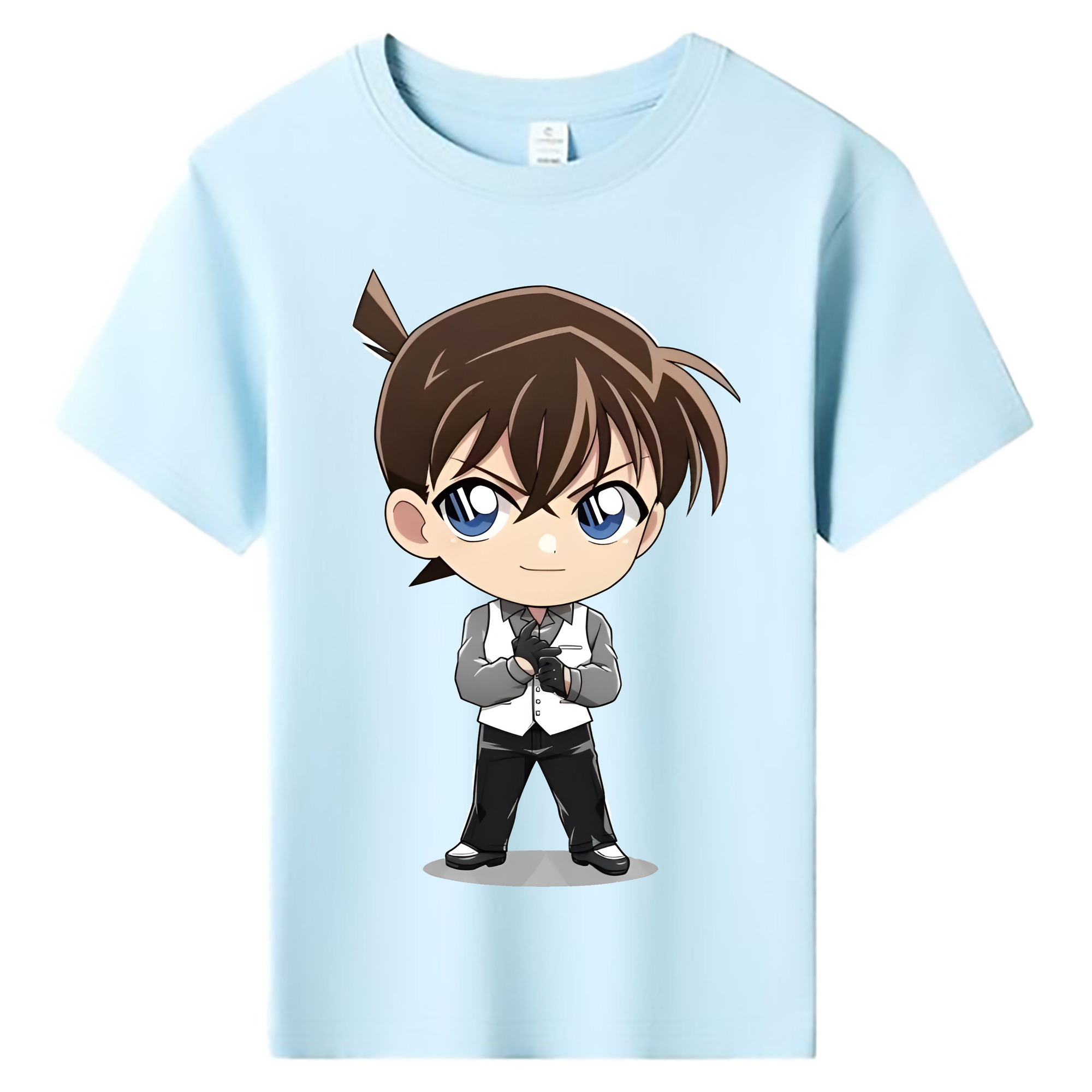 （画像用） 名探偵コナン 江戸川 コナン Detective Conan Conan Edogawa 綿100％キッズTシャツ（フロントプリント）